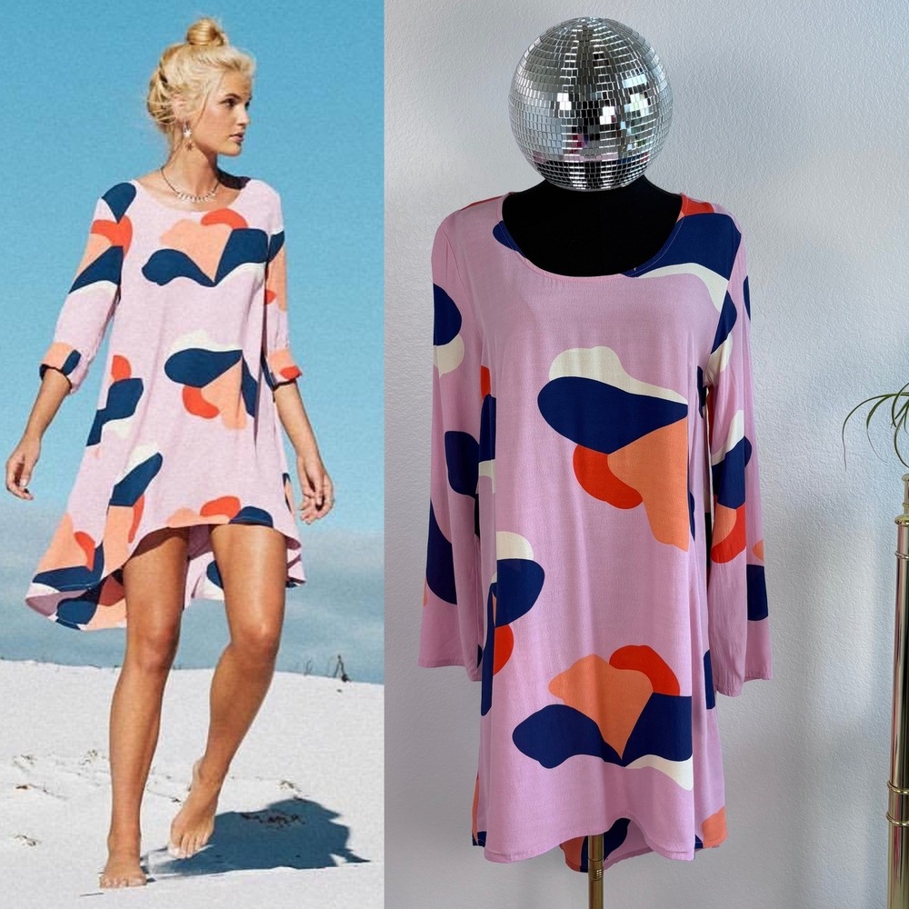 Mister‎ Zimi Desert Lily Billie Dress, AU 10 / US 6, Lilac Abstract Print Shift